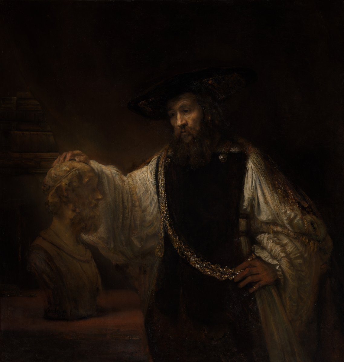 Aristotle with a Bust of Homer von Rembrandt (Rembrandt van Rijn)