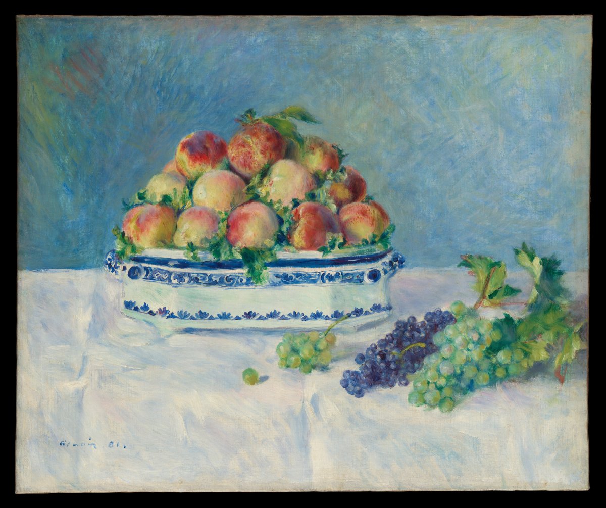 Still Life with Peaches and Grapes von Auguste Renoir