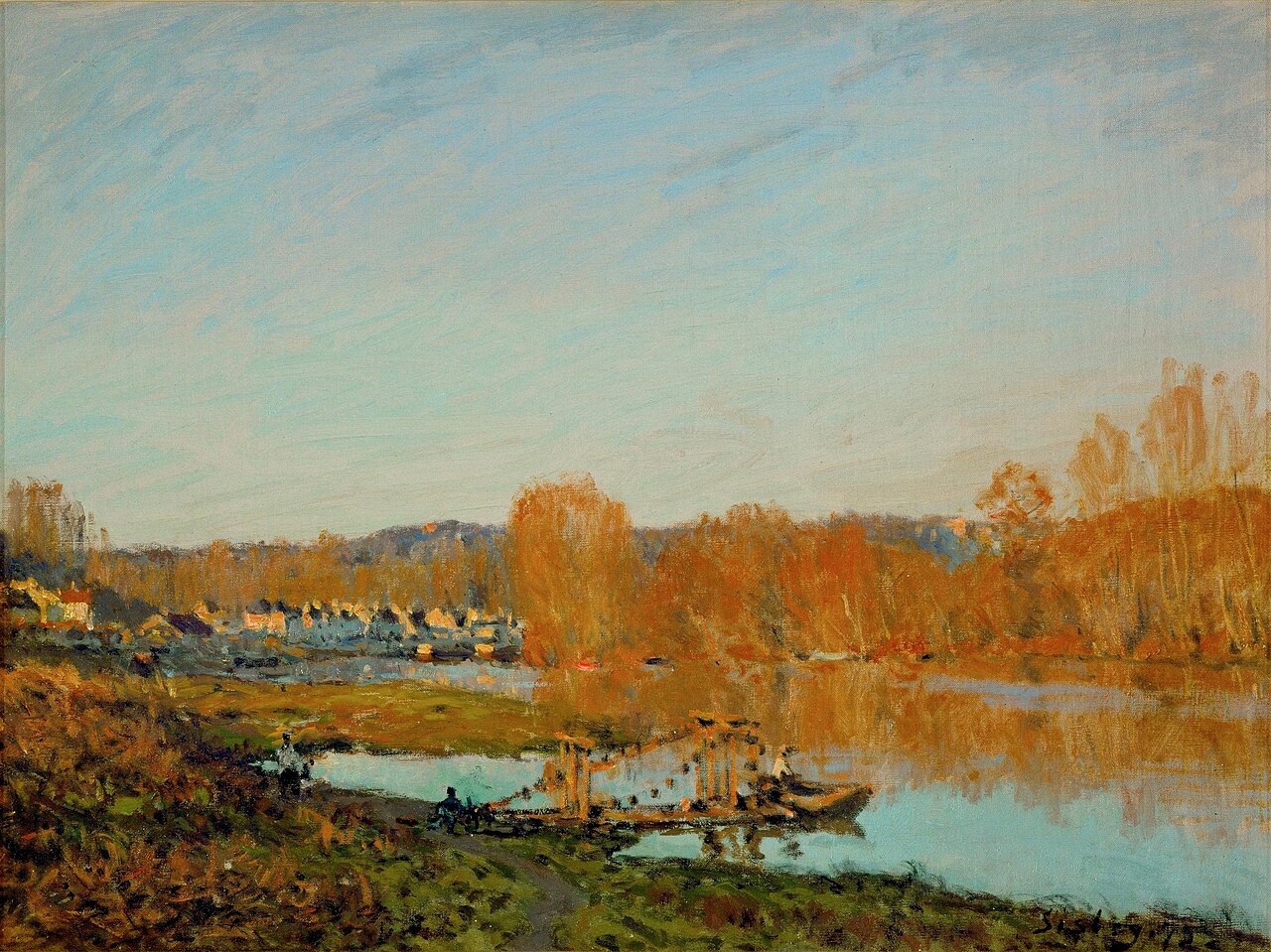 Autumn: Banks of the Seine near Bougival von Alfred Sisley