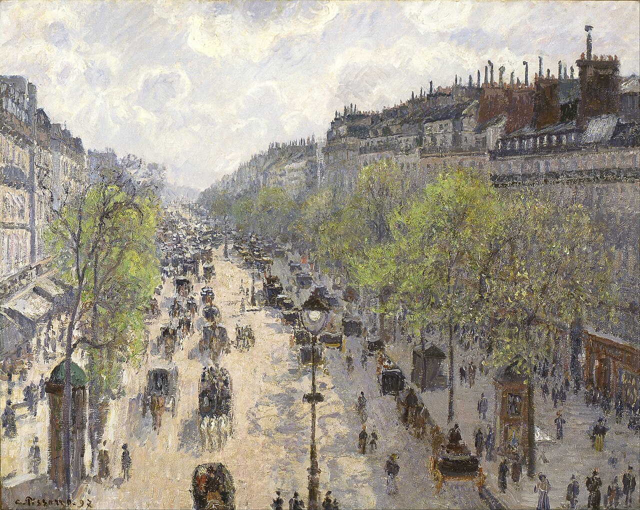 Boulevard Montmartre, Spring von Camille Pissarro