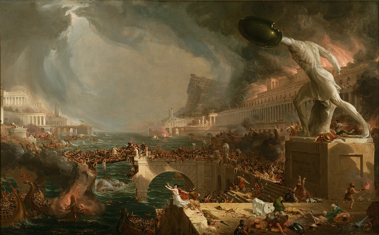 Destruction from The Course of Empire (paintings). von Thomas Cole