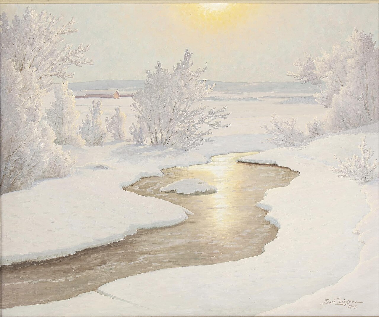 Ernst Lindgren Winter landscape 1943 von Ernst Lindgren