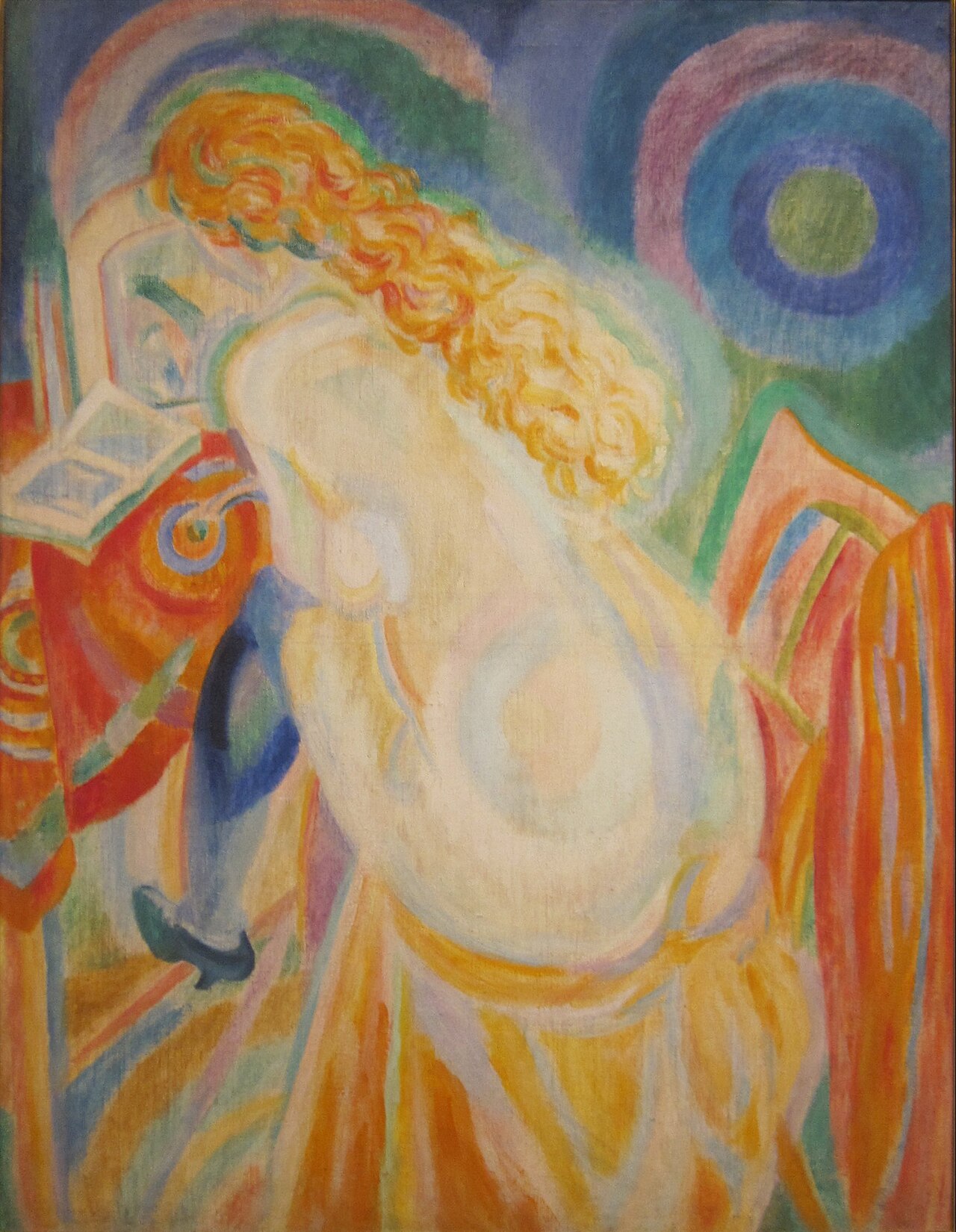 Female Nude Reading von Robert Delaunay