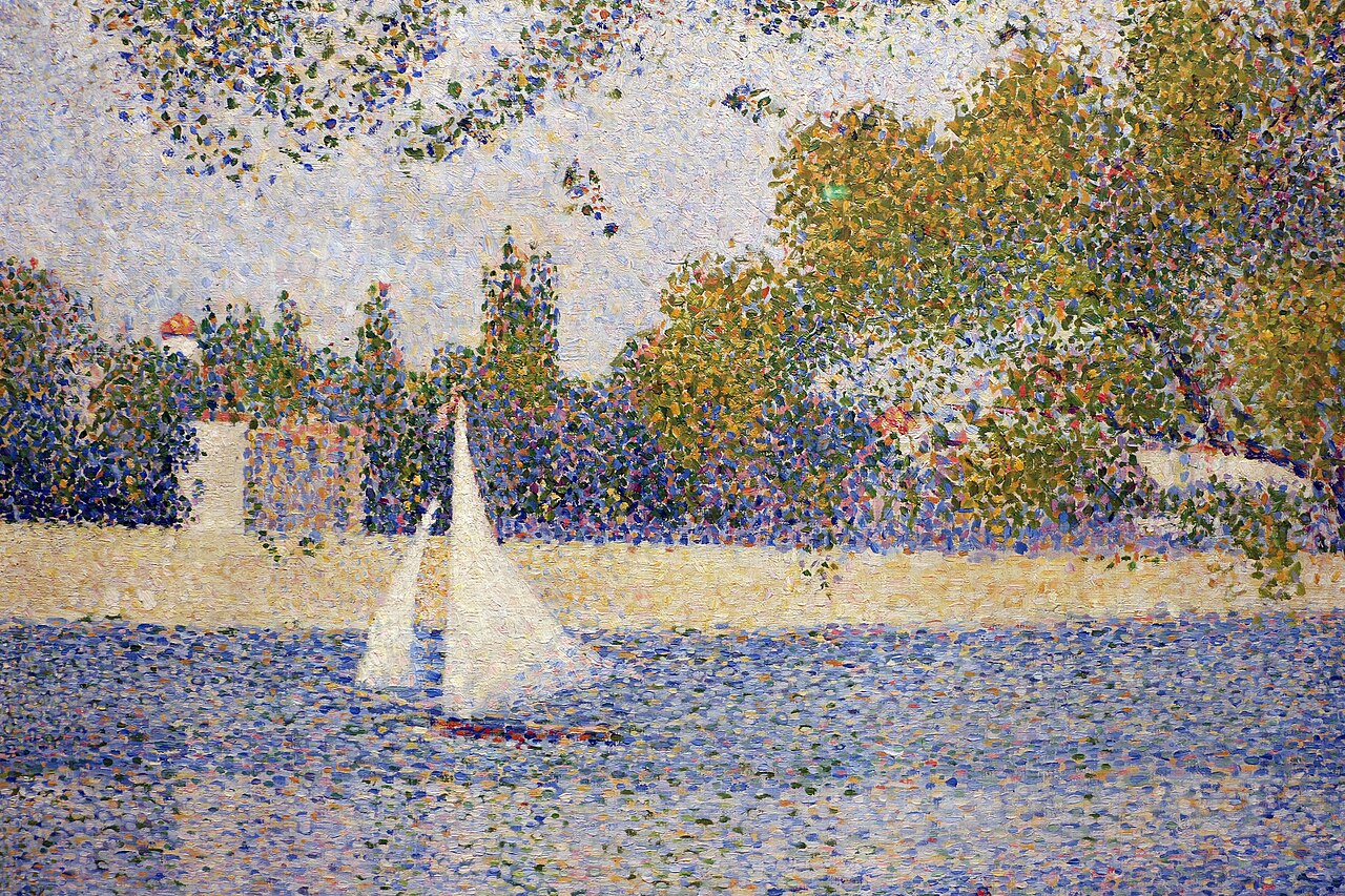 Georges seurat, la senna alla grande-jatte, 1888, 02 barca von Sailko
