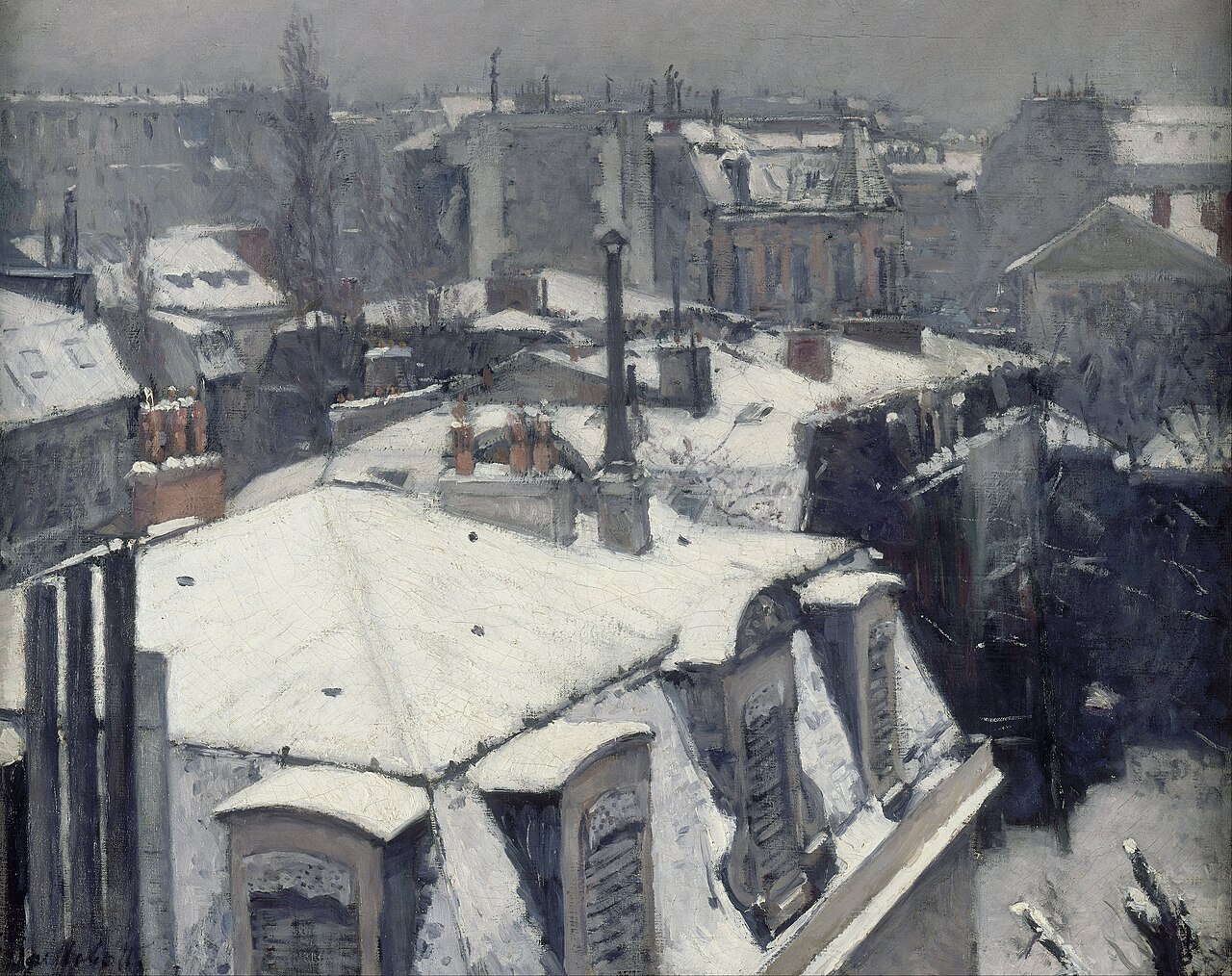 Vue de toits (effet de neige) von Gustave Caillebotte