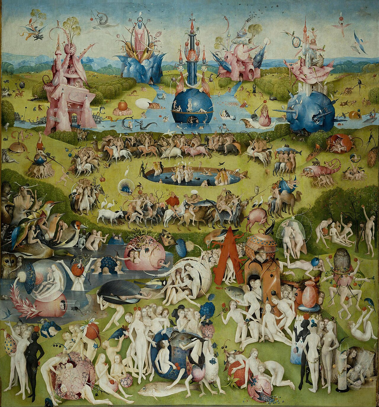 The Garden of Earthly Delights , central panel von Hieronymus Bosch