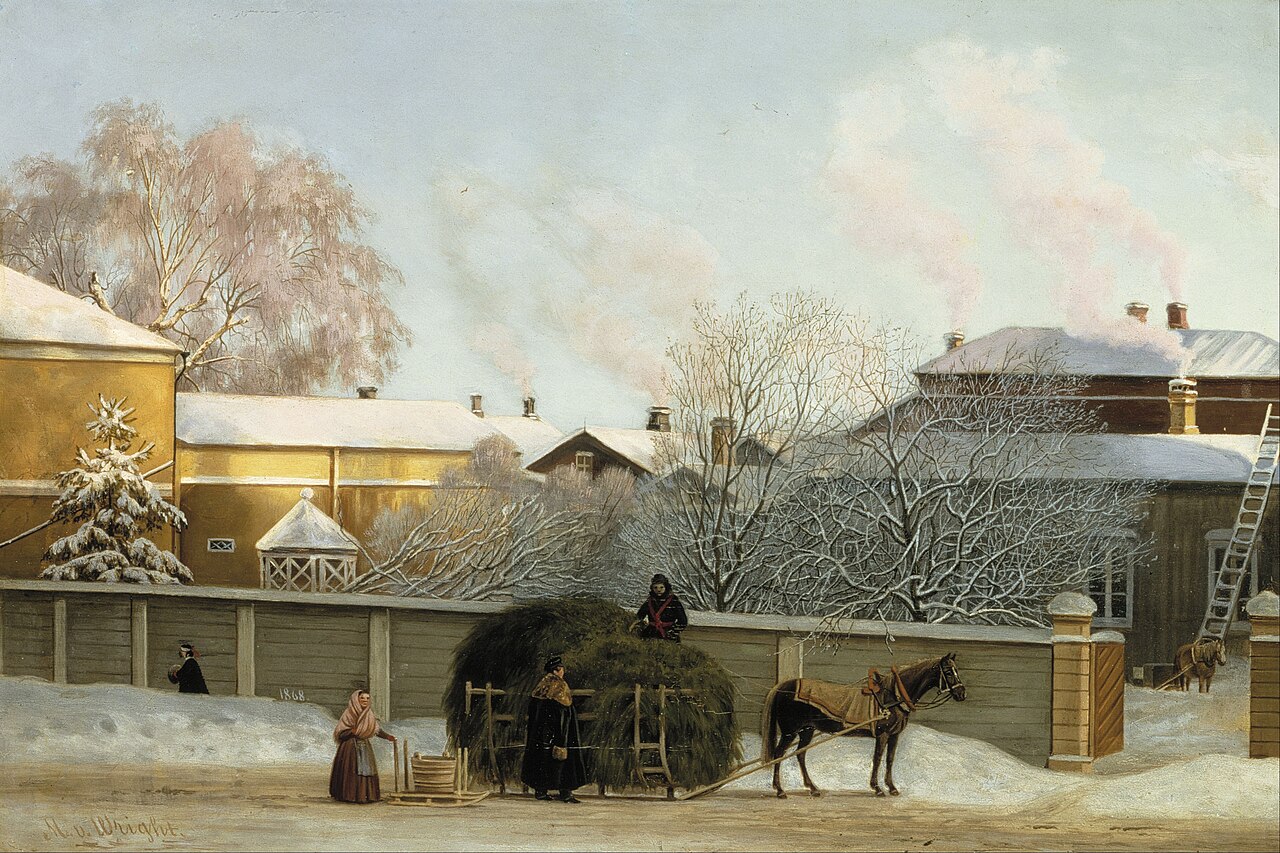 Annankatu on a Cold Winter Morning von Magnus von Wright