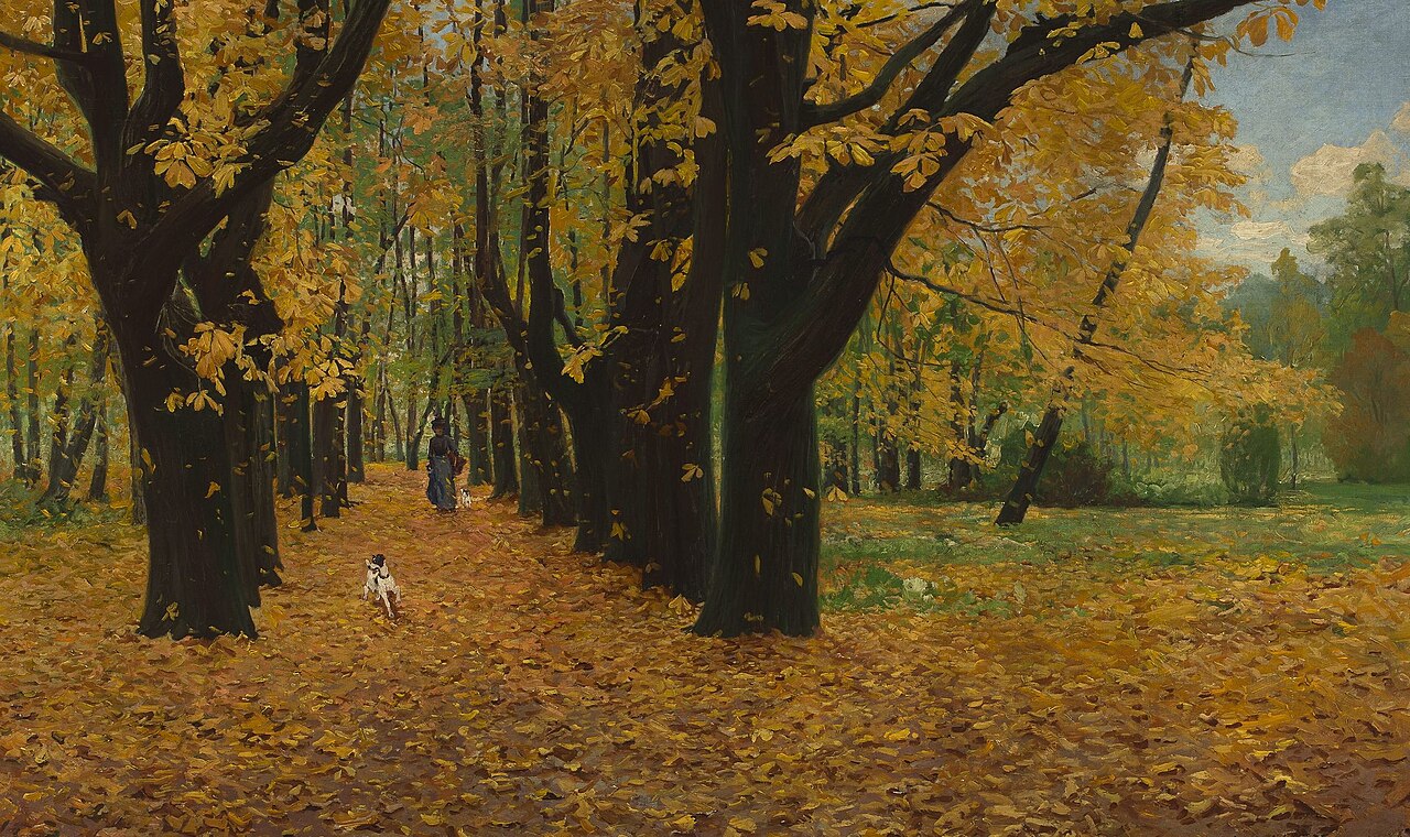 Park in autumn von Michał Gorstkin-Wywiórski