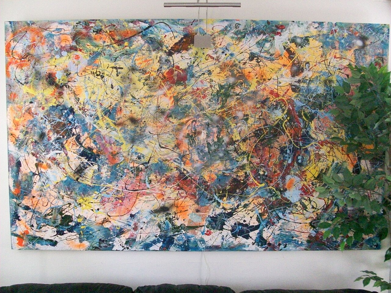 Modern art wall splashed handyman dripped free-form painting von Tomwsulcer