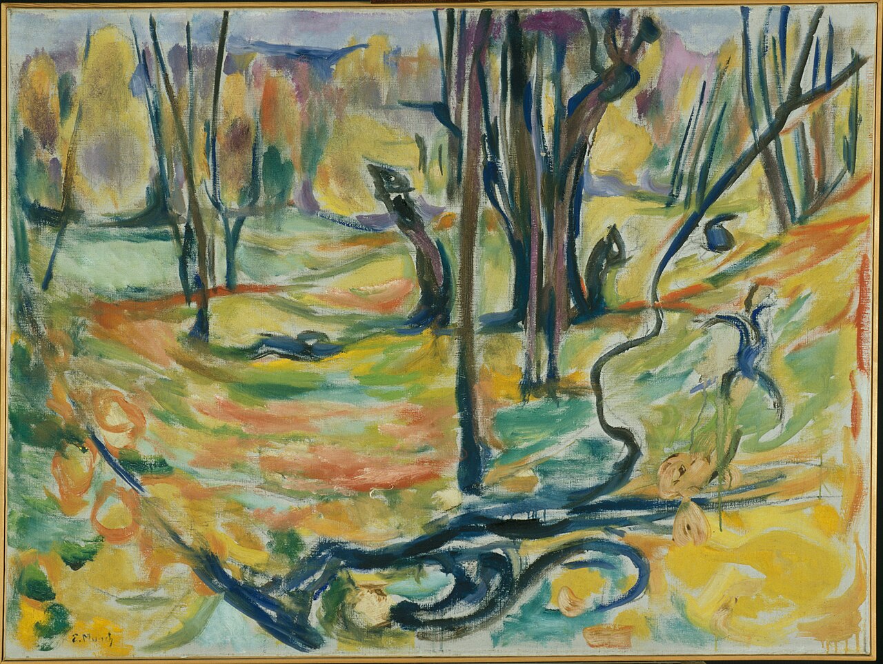 Elm Forest in Autumn von Edvard Munch
