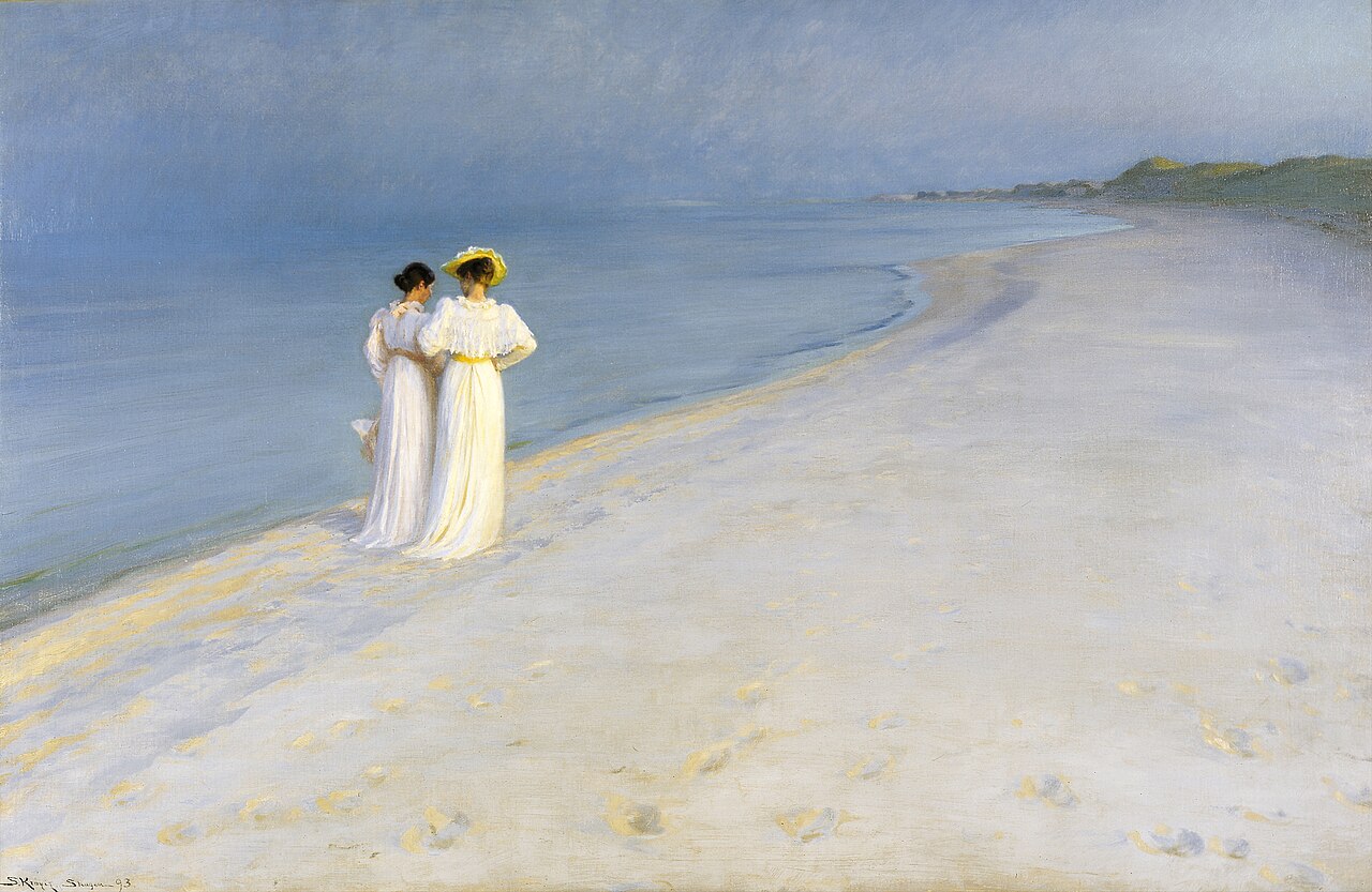 Summer Evening on the Southern Beach von Peder Severin Krøyer