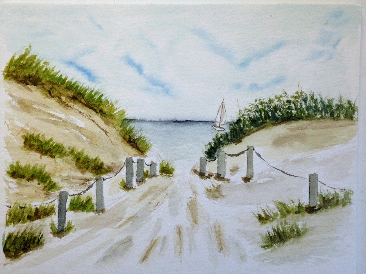 Pathway to the beach with dunes -- 21 of 33 von Maritess Sulcer