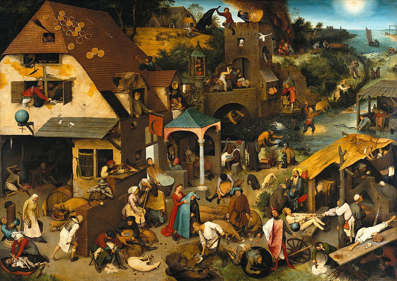 Netherlandish Proverbs (The Blue Cloak) von Pieter Brueghel the Elder