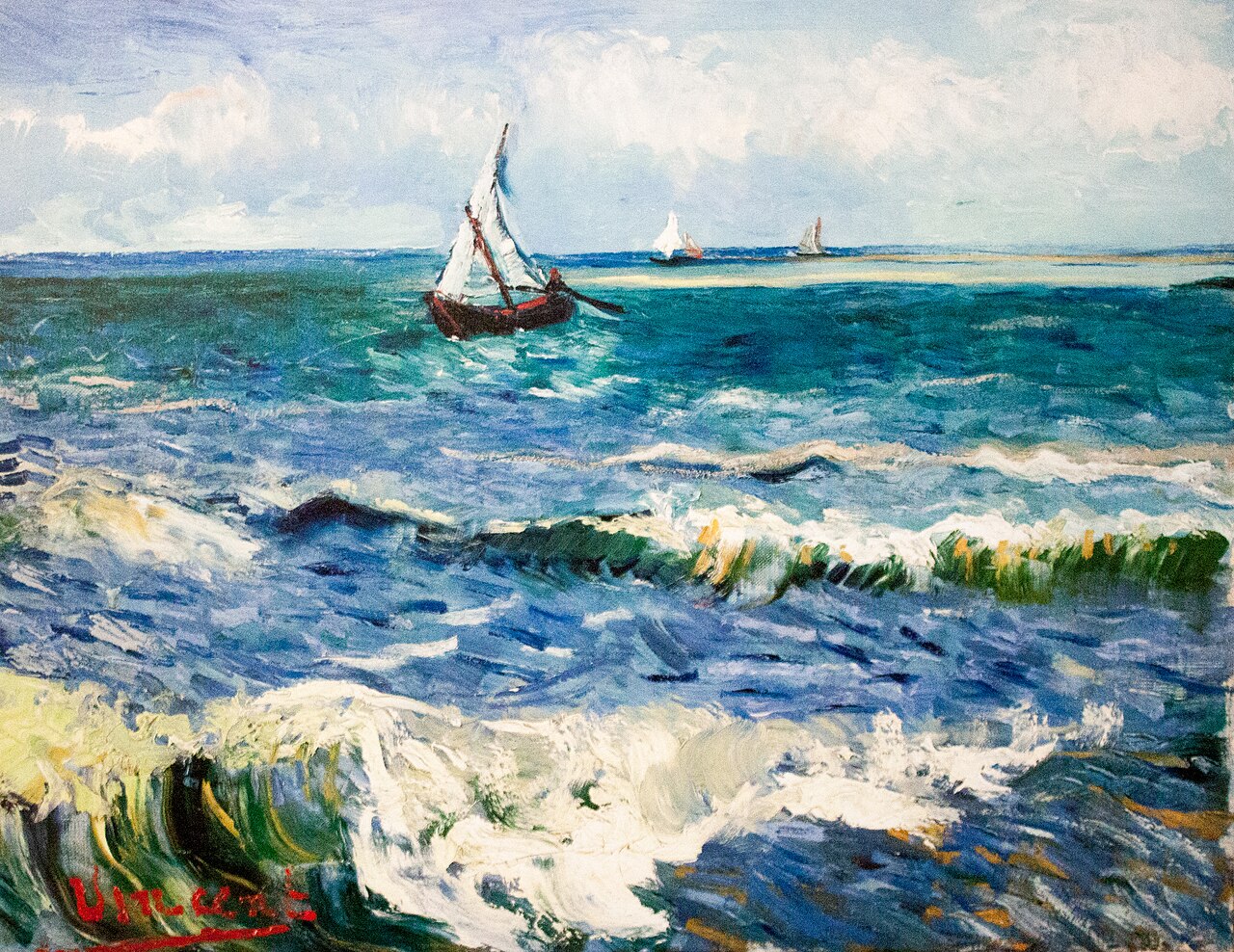 Seascape at Saintes-Maries von Vincent van Gogh