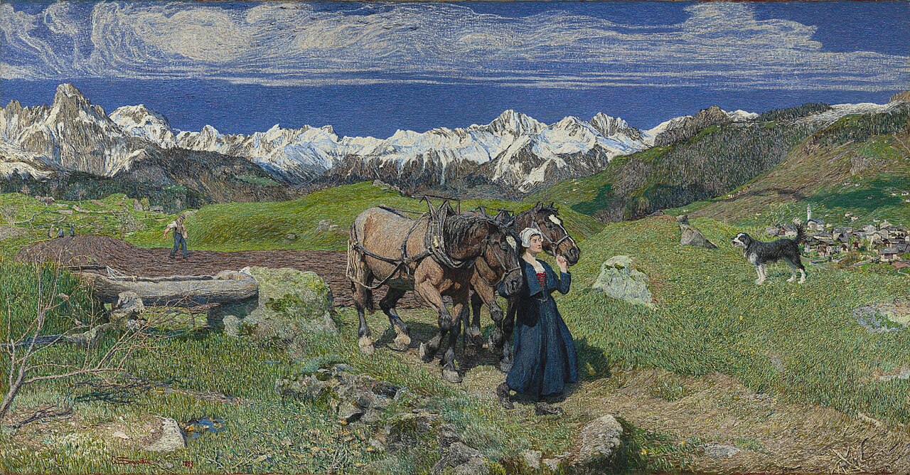 Spring in the Alps by Giovanni Segantini von Giovanni Segantini