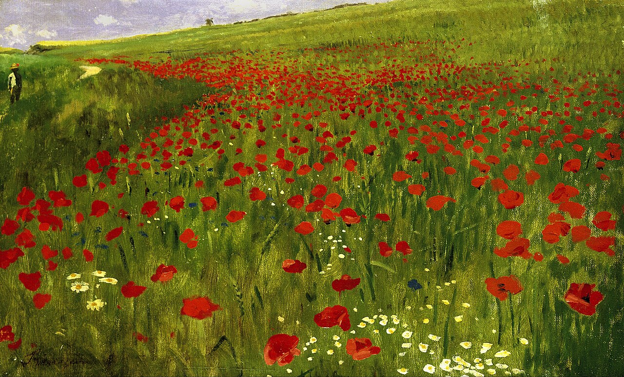 Meadow with Poppies von Szinyei Merse, Pál