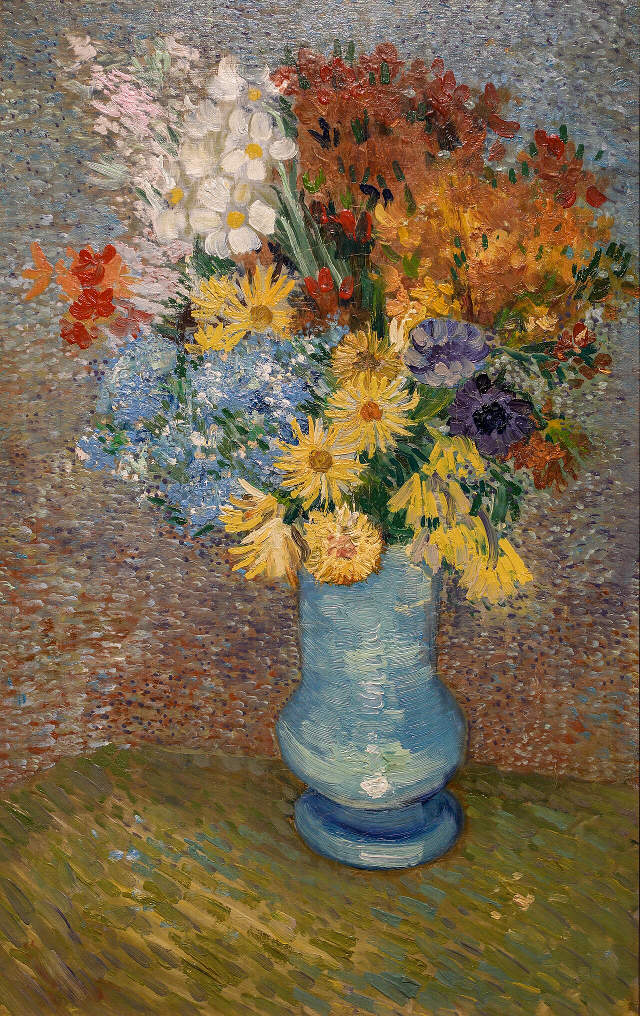 Vase with daisies and anemones von Vincent van Gogh