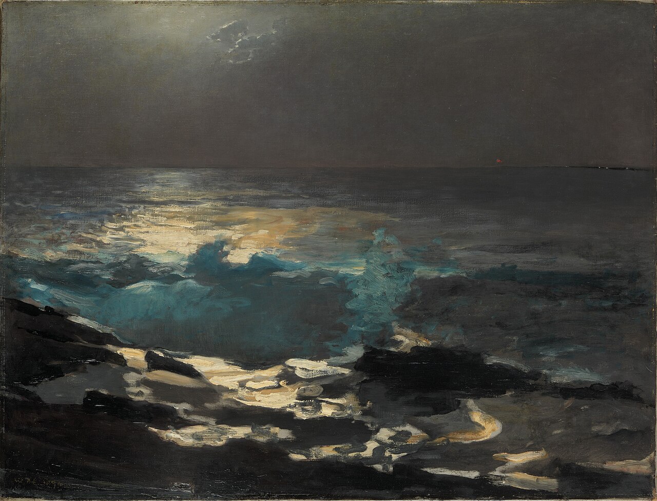 Moonlight, Wood Island Light von Winslow Homer