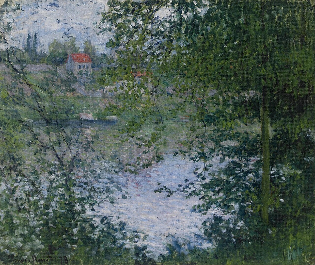 À travers les Arbres, Île de la Grande Jatte (1878) Claude Monet (W458) von Claude Monet